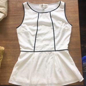 White peplum top
